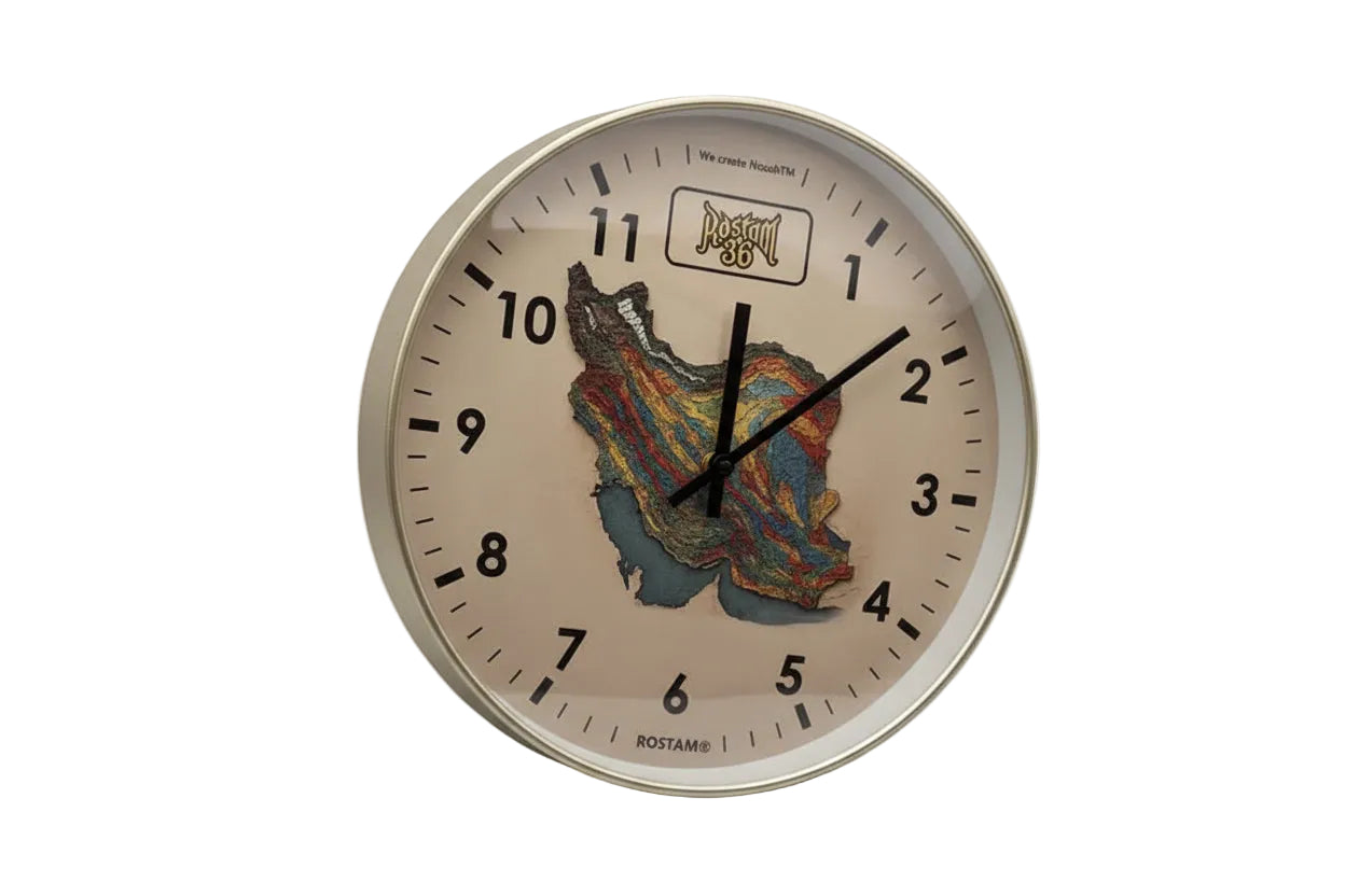 ROSTAM36® 12" Iran Map Wall Clock