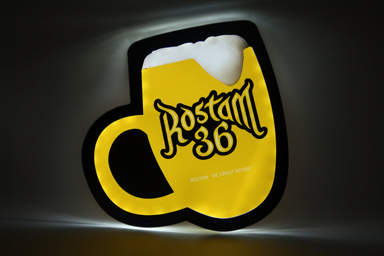ROSTAM36® Neon Beer Mug Sign 8"