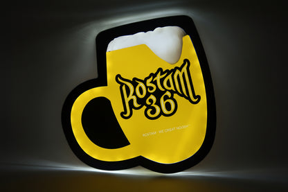 ROSTAM36® Neon Beer Mug Sign 8"