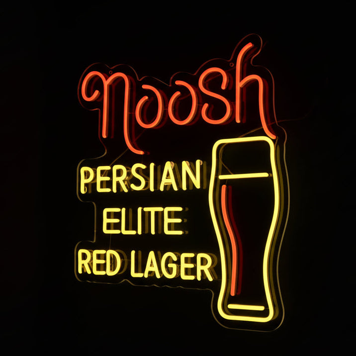 Noosh Persian Elite Red Lager LED Sign 23"