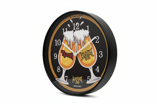 ROSTAM36® 12" Noosh Beer Toast Wall Clock